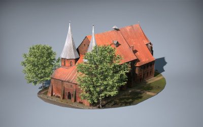 Ein 3D Rendering vom Bardowicker Dom.